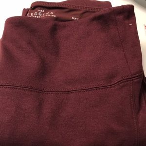 White House Black Market burgundy leggings
